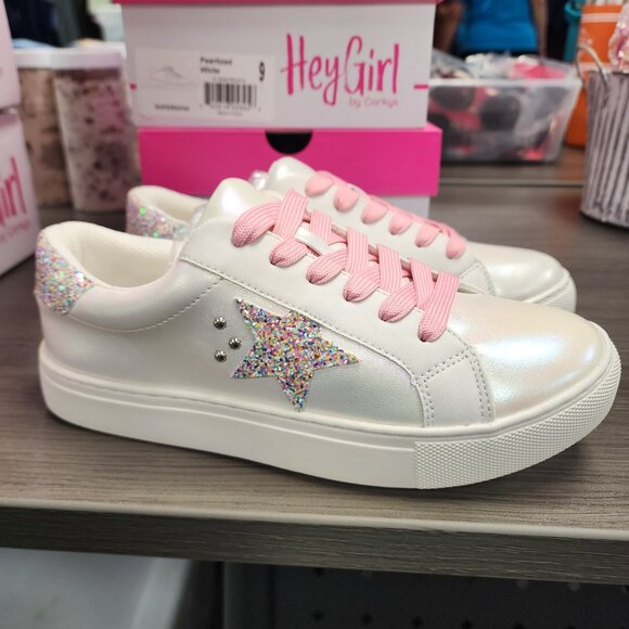 CORKYS Supernova Pearlized White Sneaker Tennis Shoe Sizes 8 NWT - Picture 3 of 11